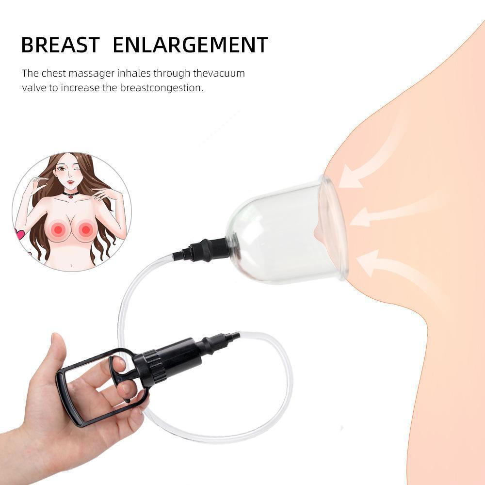 Suction breast cupping device