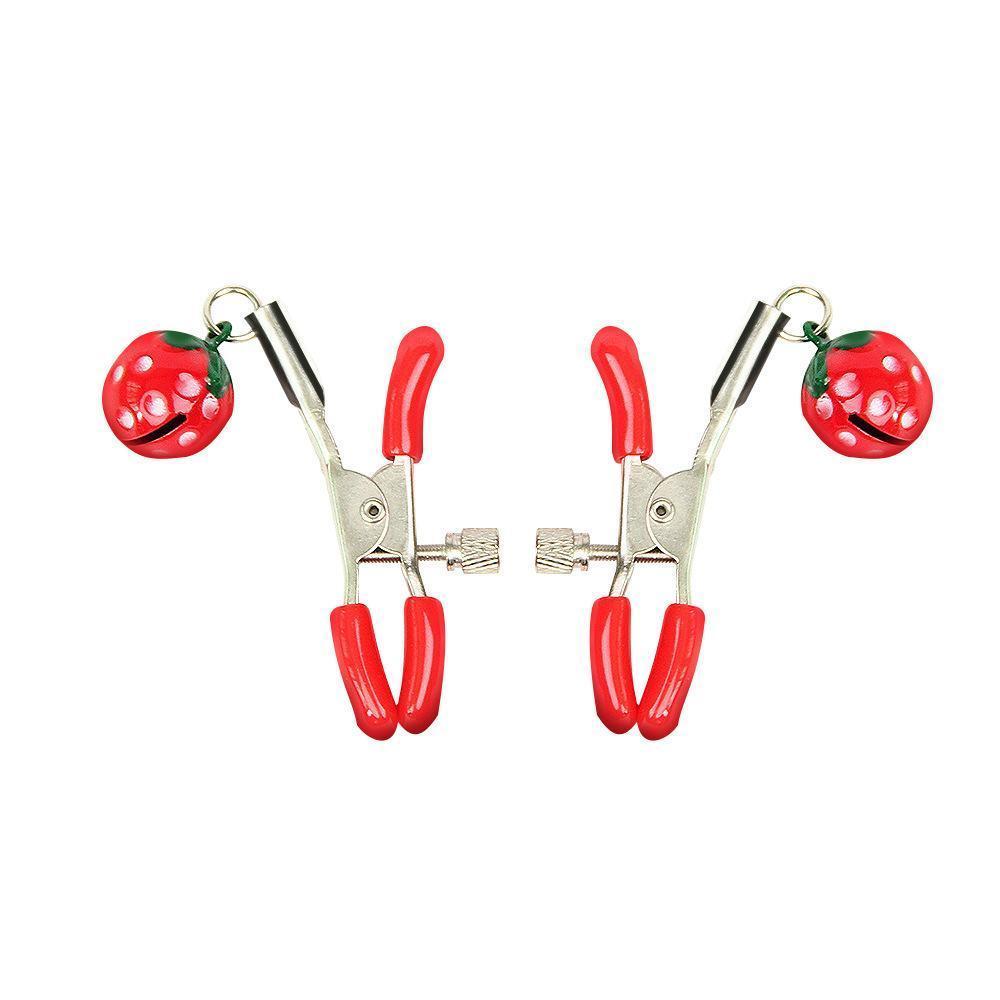 Strawberry nipple clip (red pair)