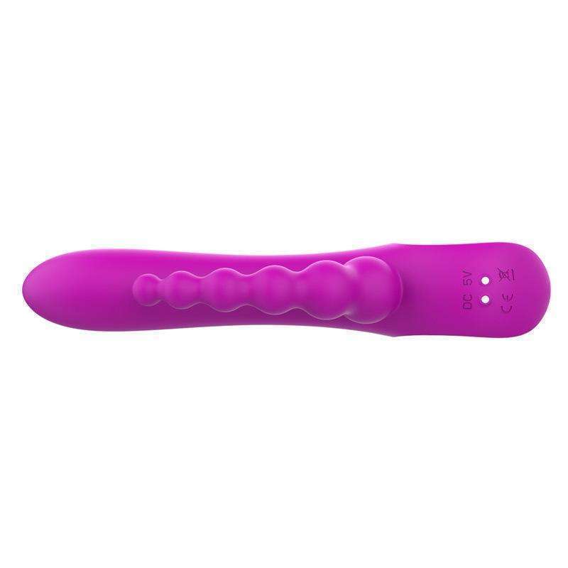 Three head vibration, vestibule, vagina, clitoris, triple stimulation, silicone charged 10 frequency vibrator