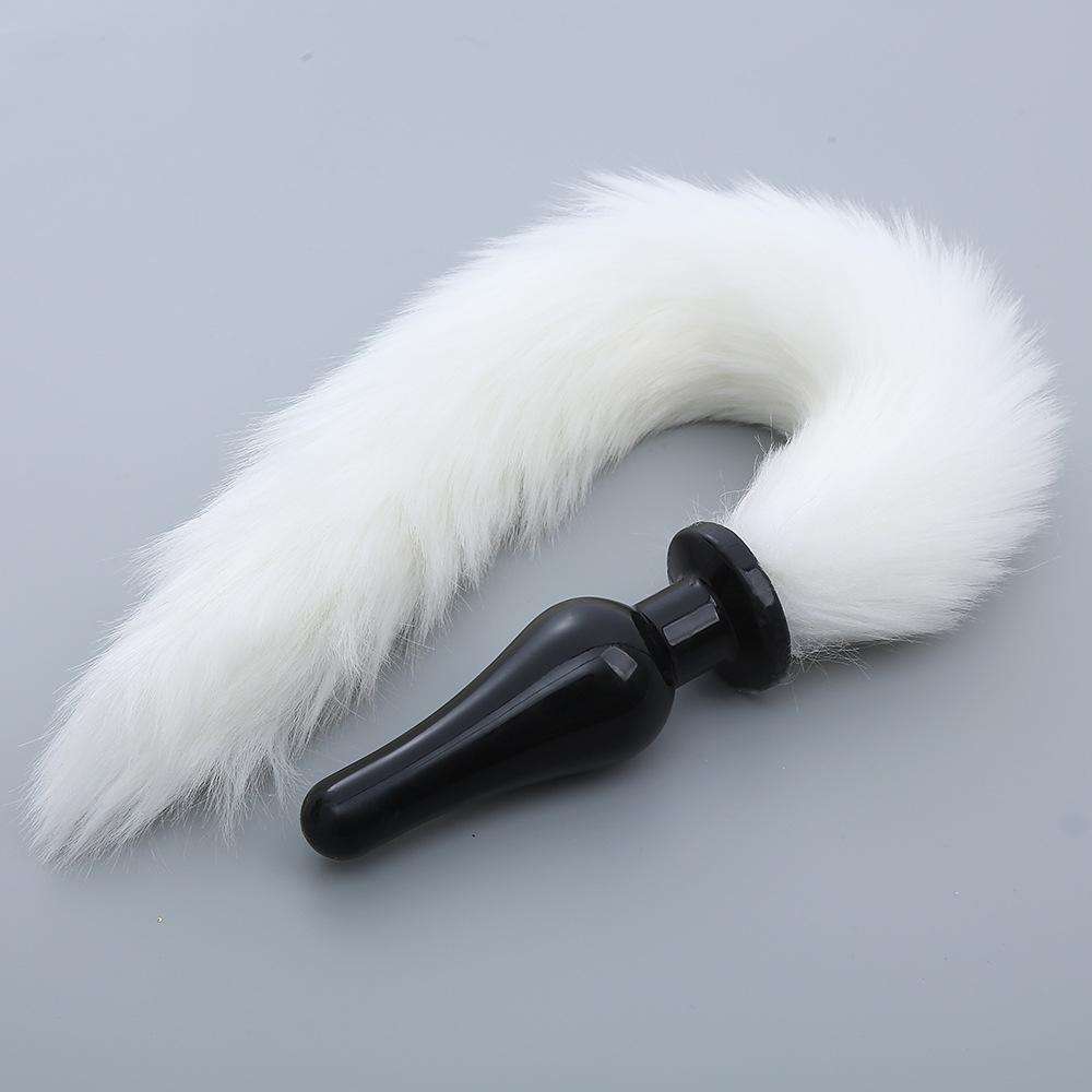 Fox dog tail, artificial hair, anal beads