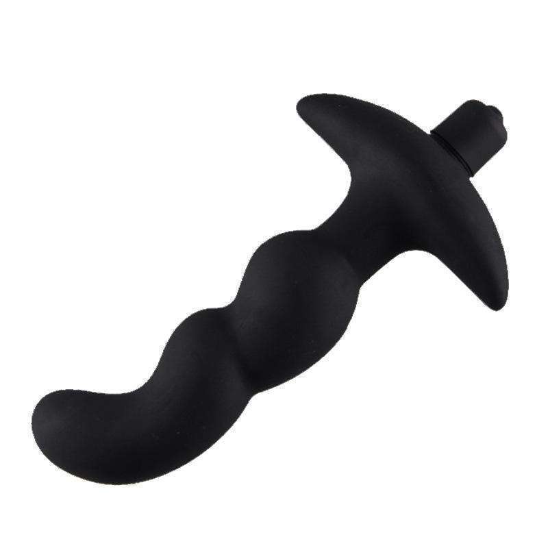 Threaded G-point silicone vestibular vibrating anal plug