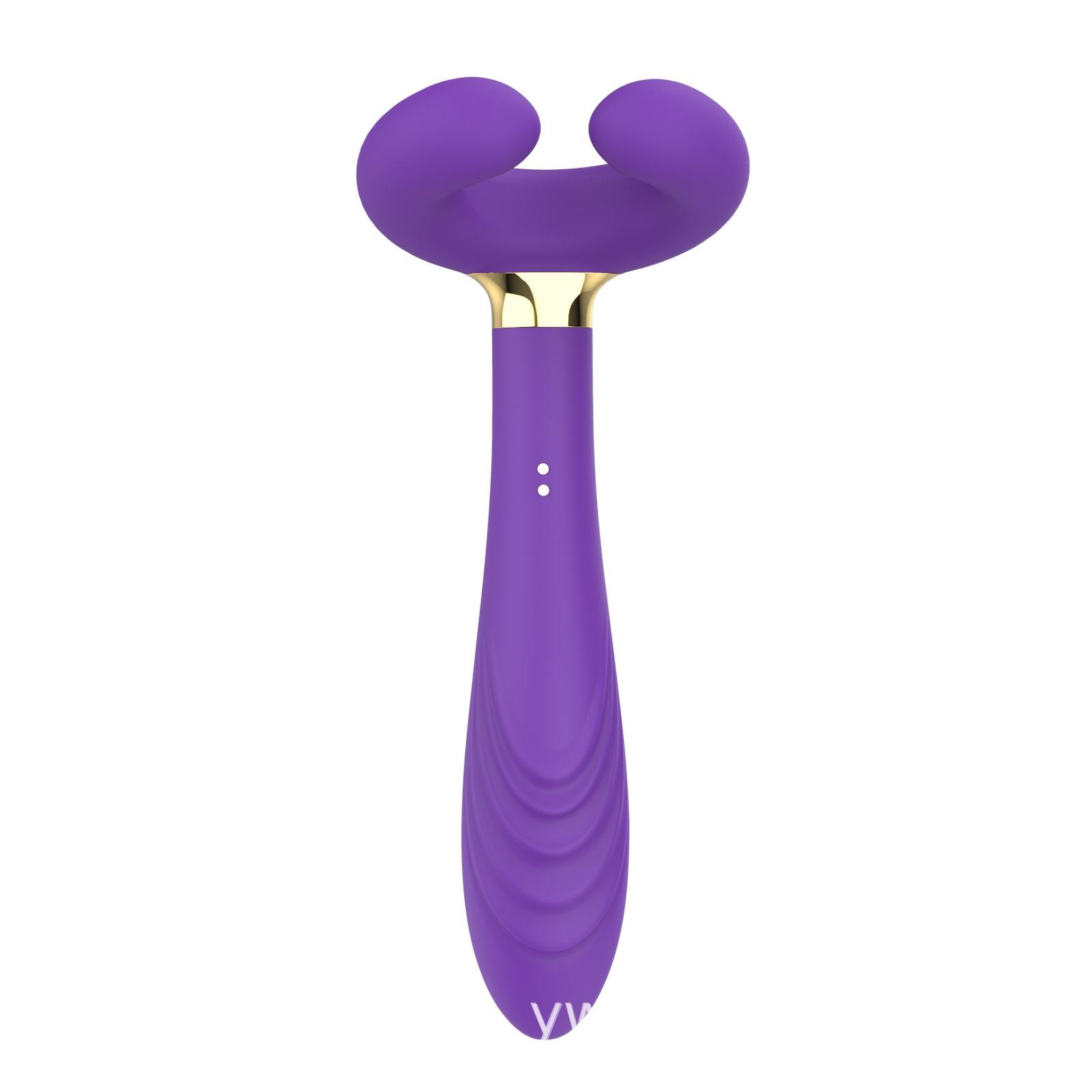 Orissi magnetic attraction charging C-shaped three head vibrator flirting toy