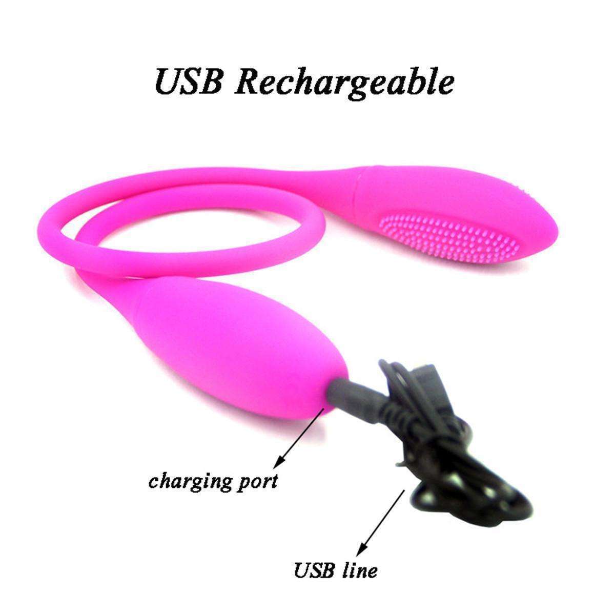 USB charging, double head, 7-frequency vibrating stick, female