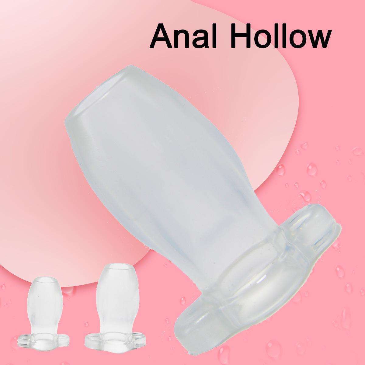 Anal plug hollow enema cleaning