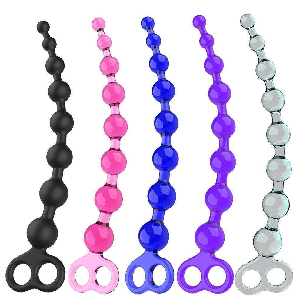 Colored G-point crystal 8 bead anal plug