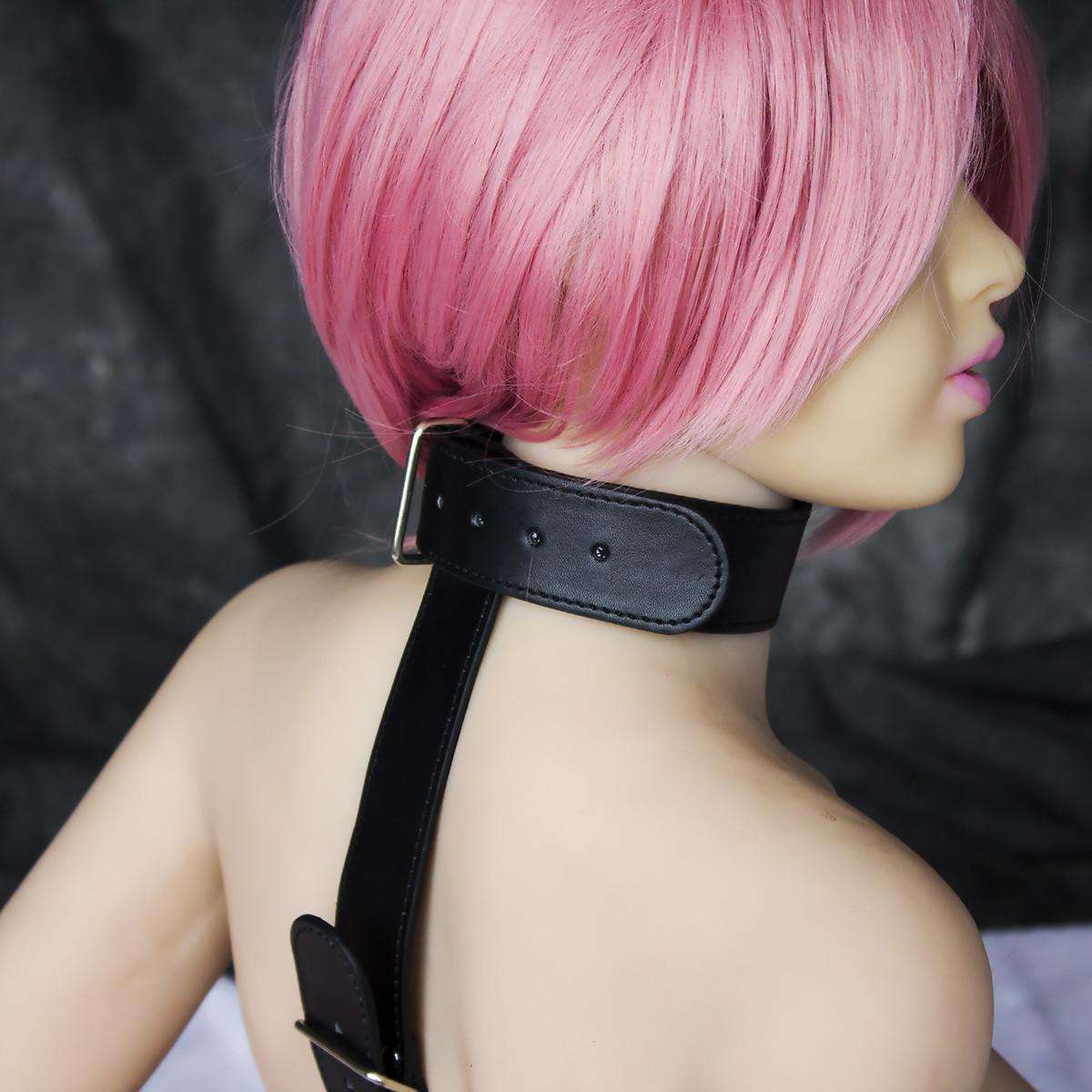 SM bondage hand, cervical collar PU leather