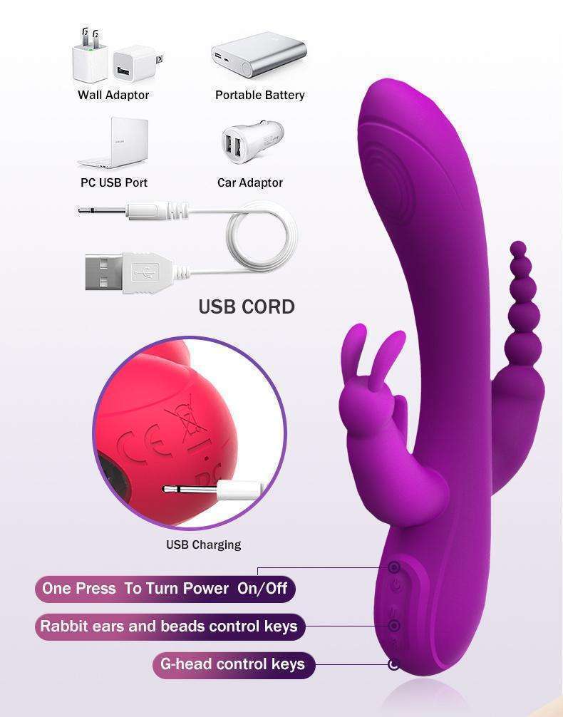 Rabbit Trident stick female masturbator, vibrating stick adult sex toy