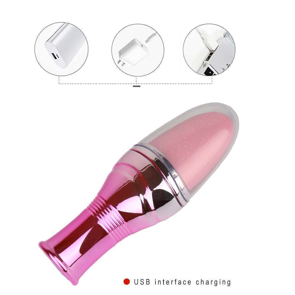 Tongue vibrator, 12 frequency female provocative masturbator,USB charging