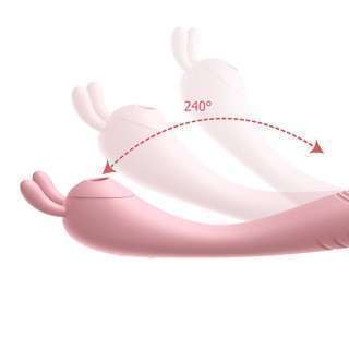 Rabbit ear sucking vibrator, 12 frequency vibrating female adult toy