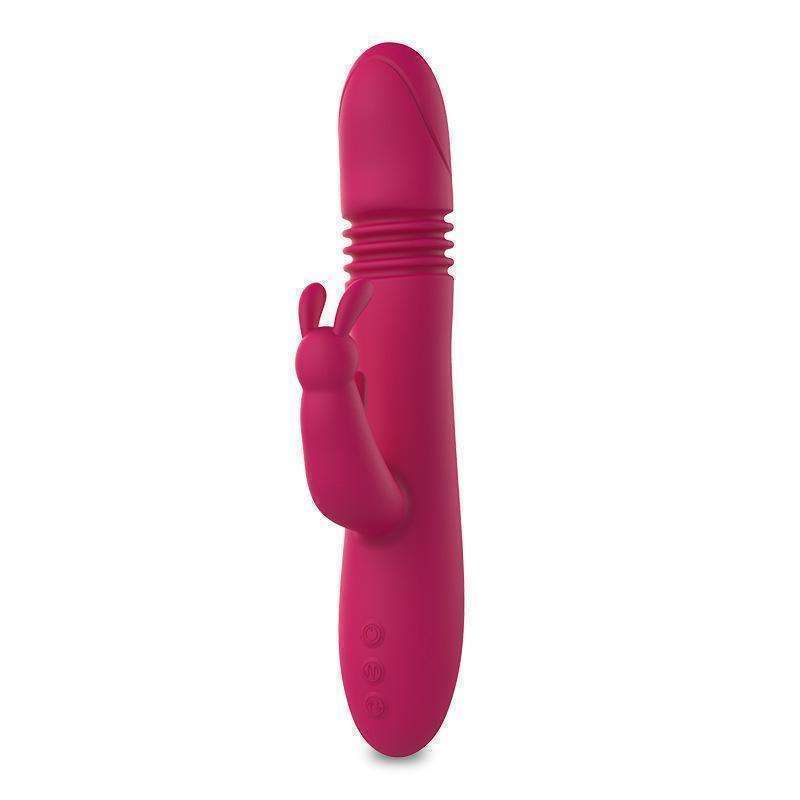 Rabbit telescopic vibrator, automatic cannon, heating, female sex toys,black,purple,pink