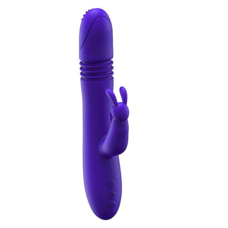 Rabbit telescopic vibrator, automatic cannon, heating, female sex toys,black,purple,pink