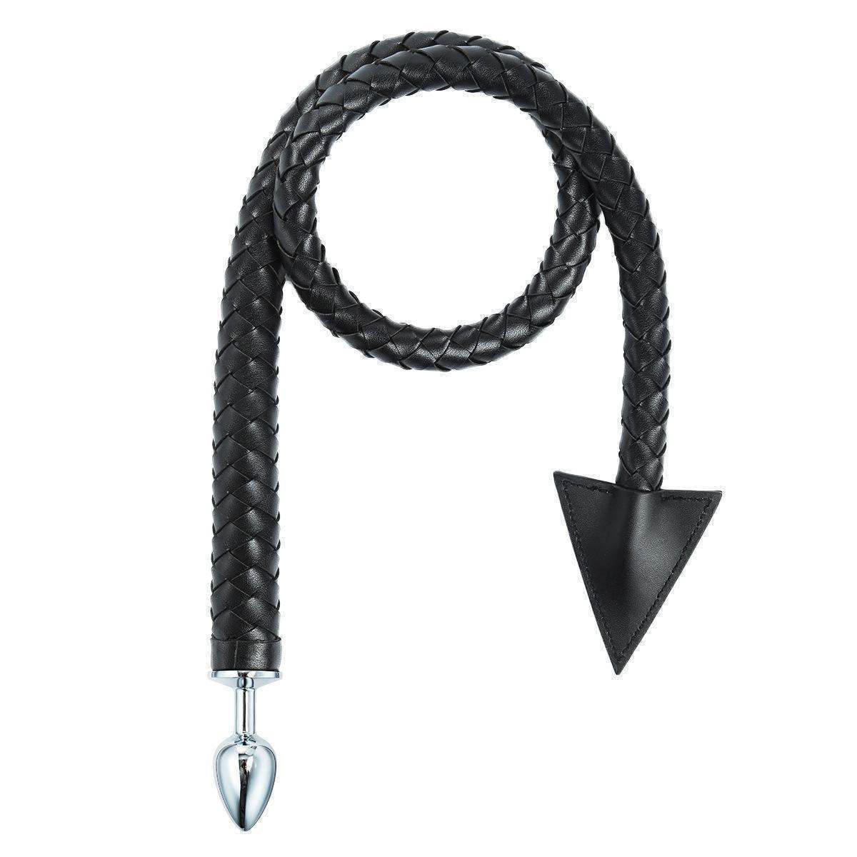 Pu horse whip, triangular leather whip, anal plug toy