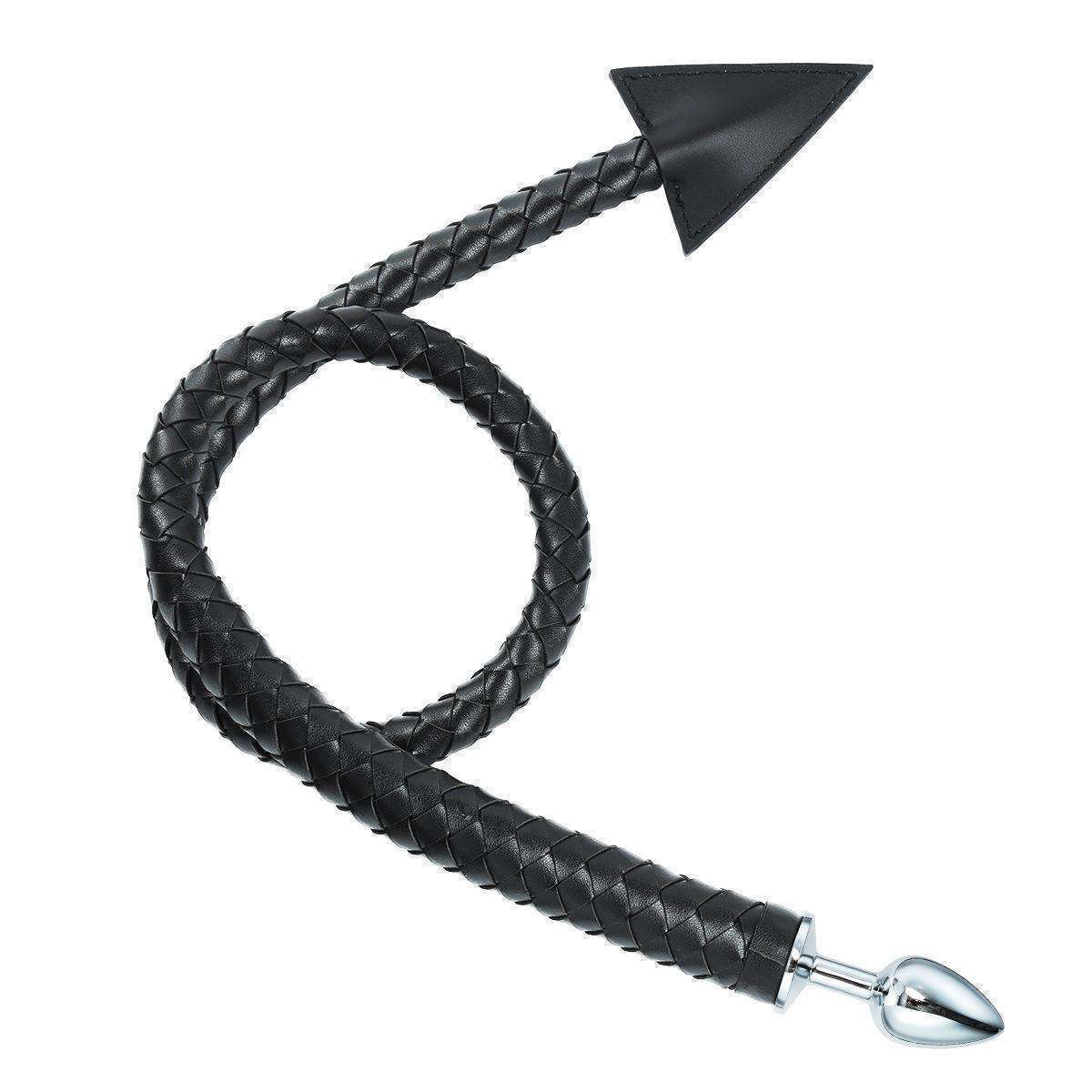 Pu horse whip, triangular leather whip, anal plug toy