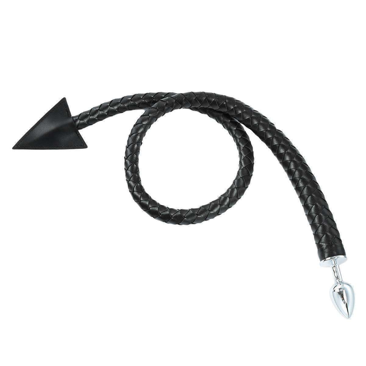 Pu horse whip, triangular leather whip, anal plug toy