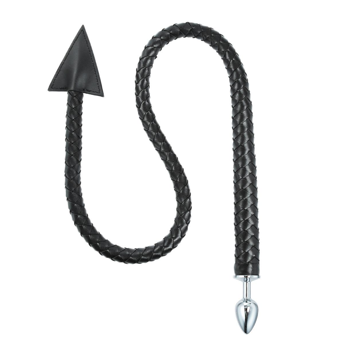 Pu horse whip, triangular leather whip, anal plug toy