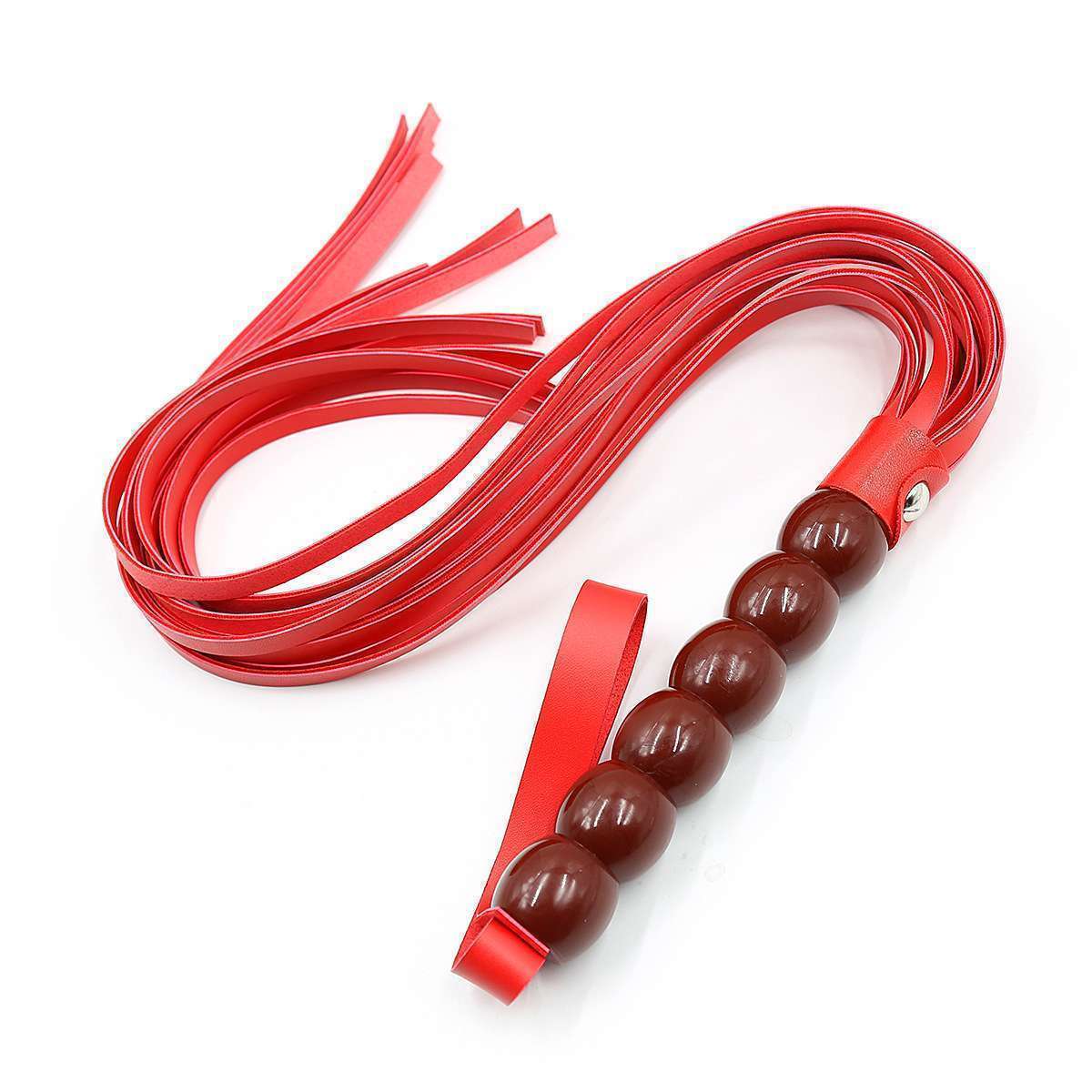 SM leather, solid wood, whip