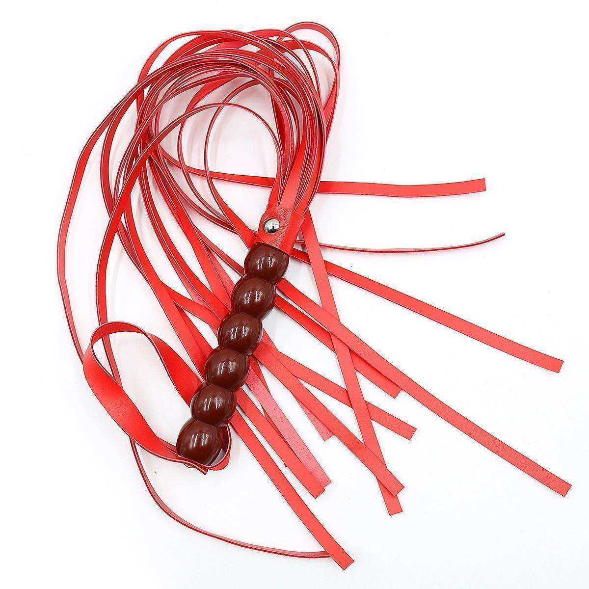 SM leather, solid wood, whip