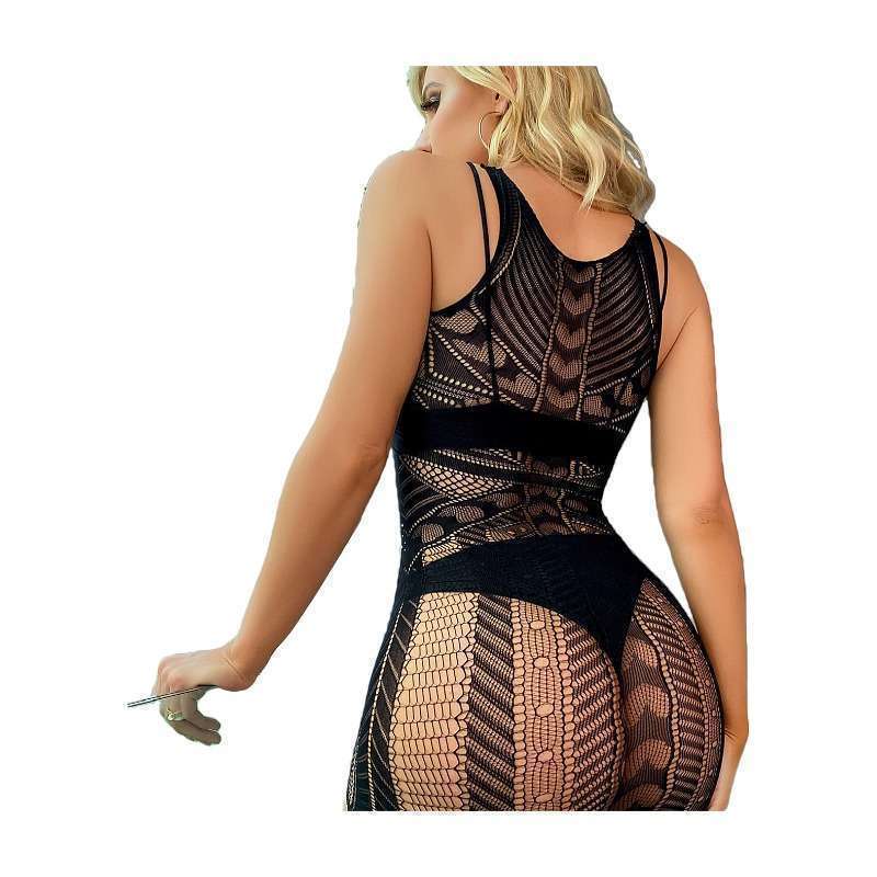 Sparkle Rhinestone,Hollow Out,Sexy Lingerie ,Sexy Mesh Fishnet Dress