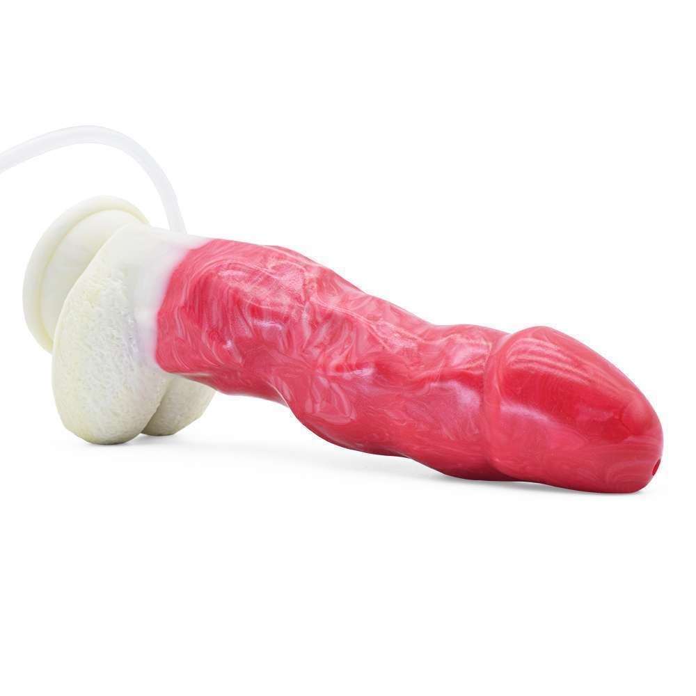 Manually squeeze and spray ejaculation dog cock penis (Cater) Ejaculating ,Squirting Dildo