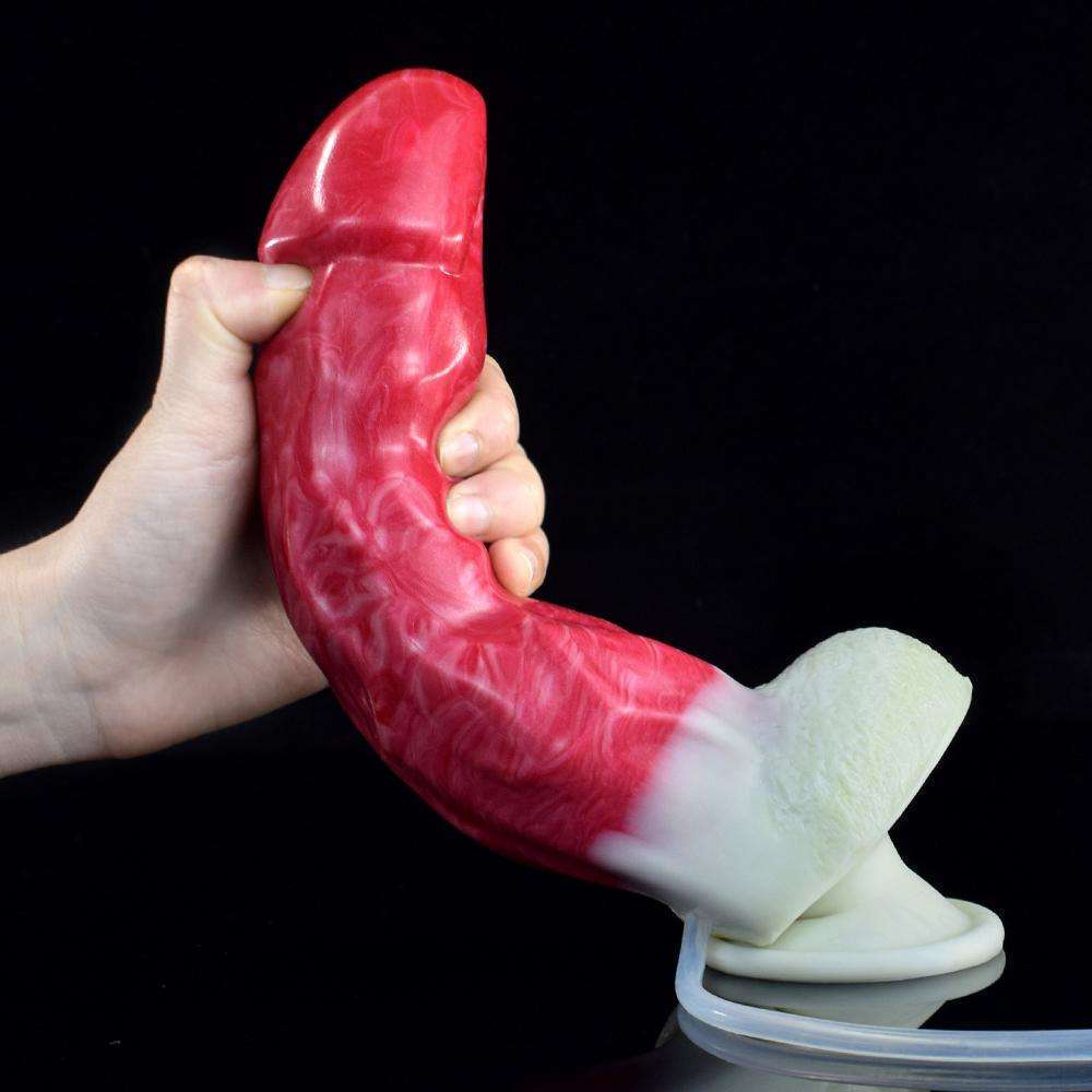 Manually squeeze and spray ejaculation dog cock penis (Cater) Ejaculating ,Squirting Dildo