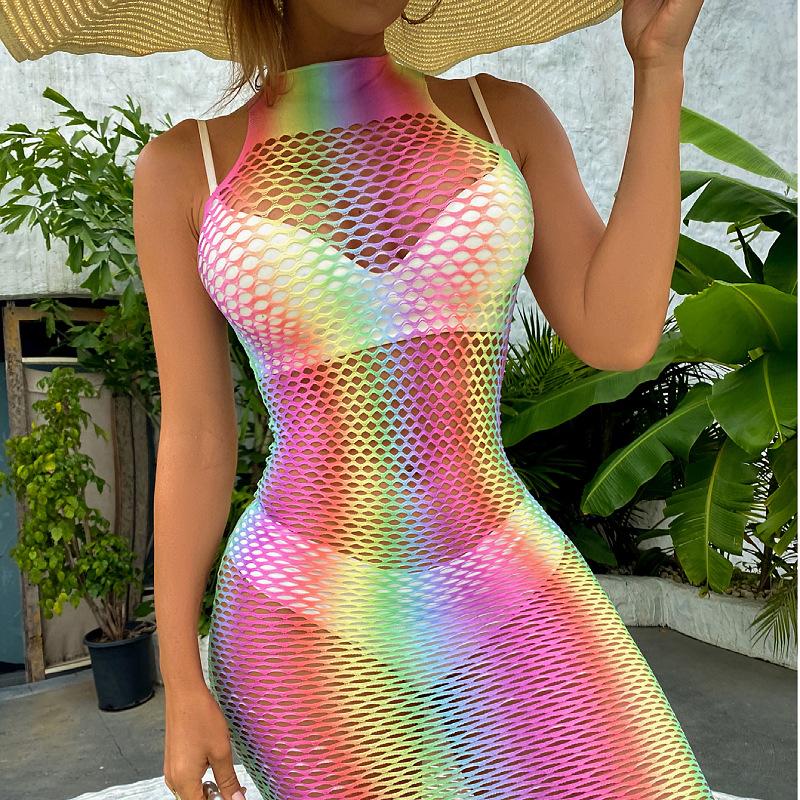 Sexy Lingerie,Sexy Mesh Fishnet Dress,One Piece Bodysuit,Multicolour