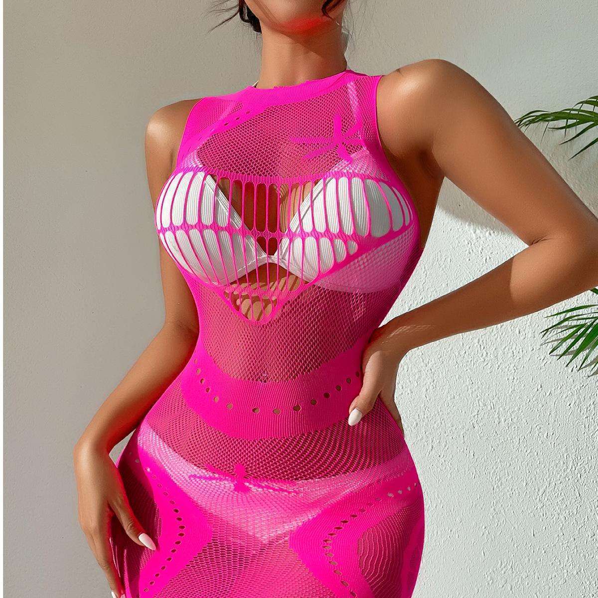 Sexy Lingerie,buttock wrapped,Sexy Mesh Fishnet Dress