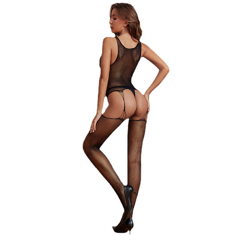 Sexy Lingerie body-Stocking with Garter Belt,Hollow Out