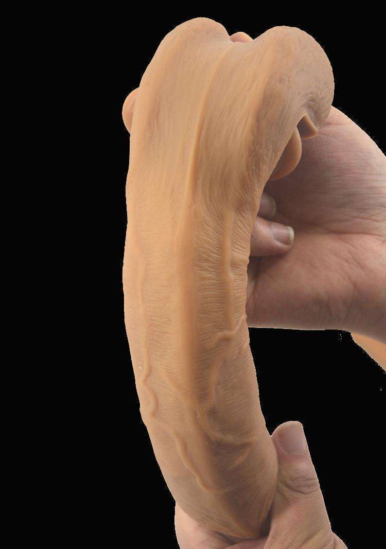 8.46 inch Lamb skin Realistic Silicone Dildo