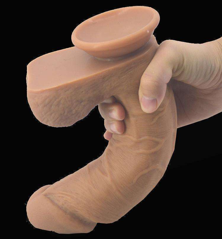 8.46 inch Lamb skin Realistic Silicone Dildo