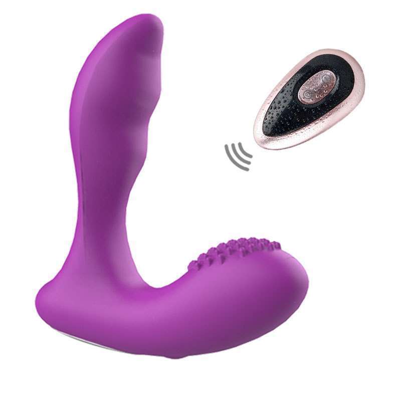 Remote control vibrator, dual pleasure stimulation of clitoris G-point, wearable massager,black