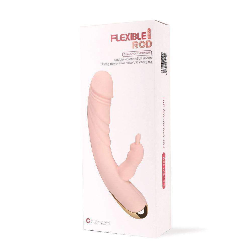 Rabbit heating vibrating stick, AV internal and external massage stick,Pink