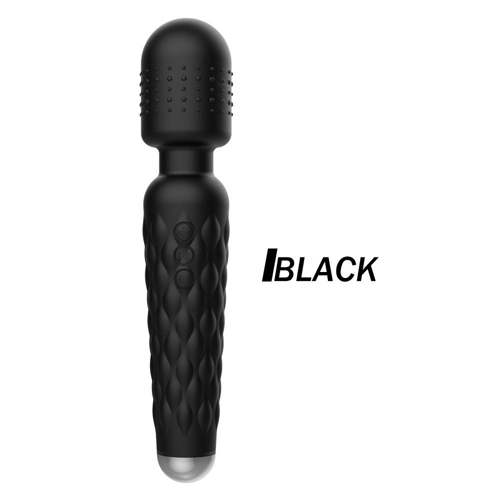 12 frequency strong vibration, female silicone vibrating stick, AV stick massage stick,black