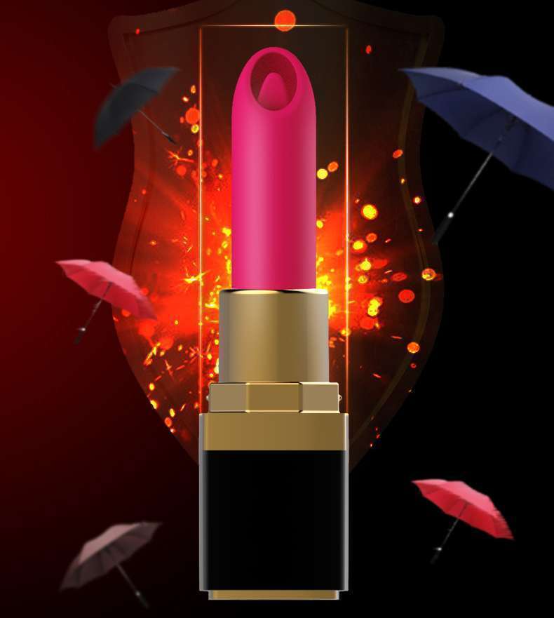 Lipstick style tongue licking Massage masturbator, USB charging, strong shock, tongue licking, waterproof