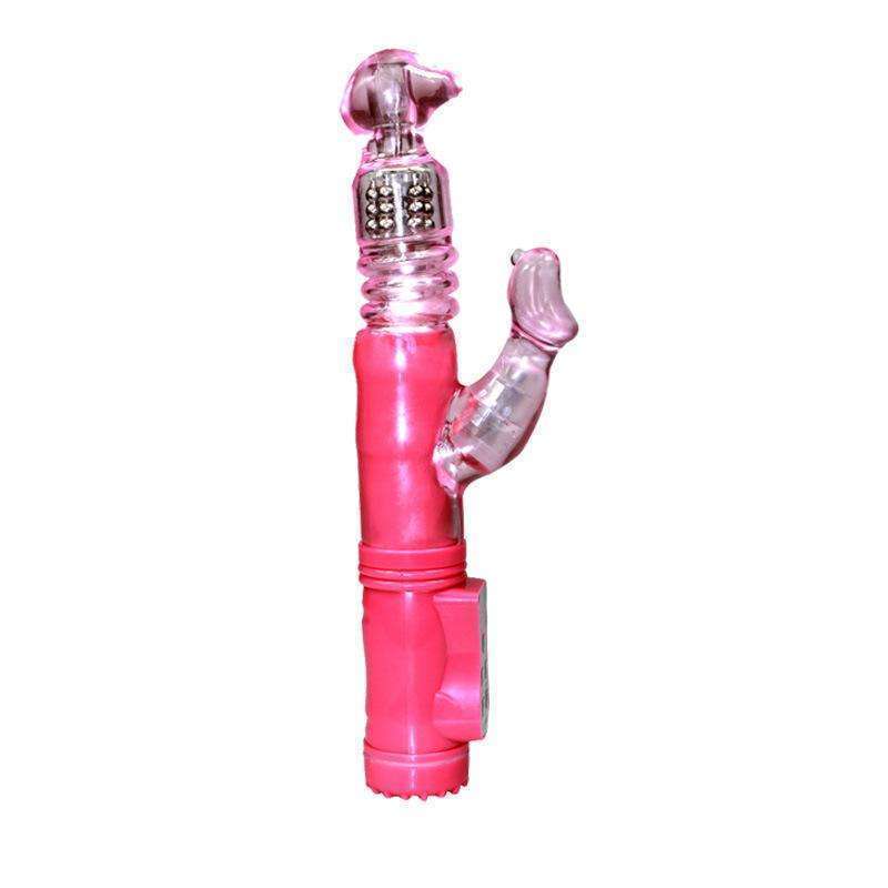 Seahorse telescopic rotating vibrating dildo (red)