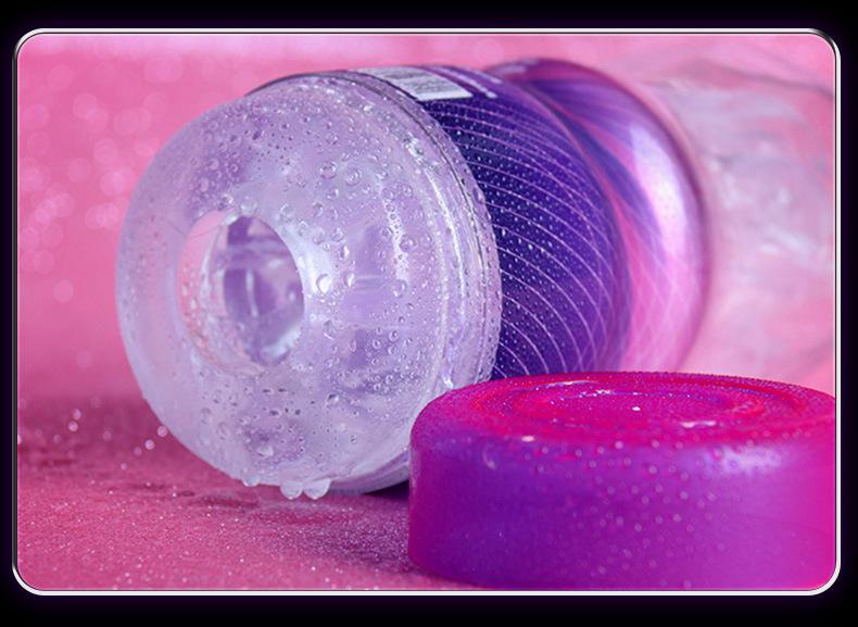Upgraded clear Masturbation  cup （purple）