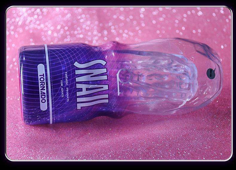 Upgraded clear Masturbation  cup （purple）