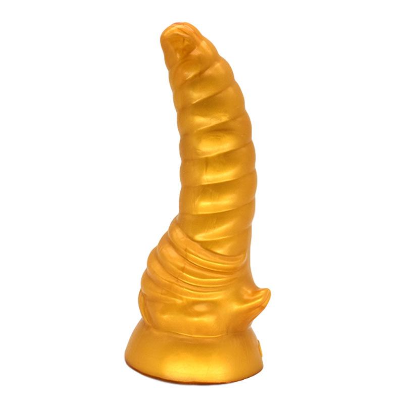 FAAK golden cow horn silicone imitation penis(F151)