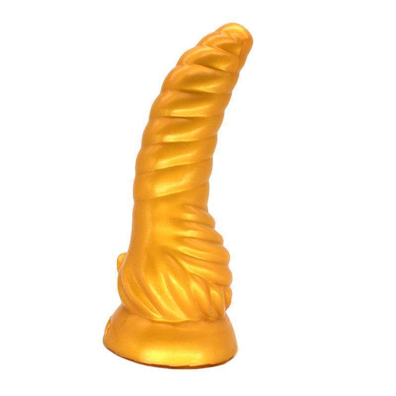 FAAK golden cow horn silicone imitation penis(F151)