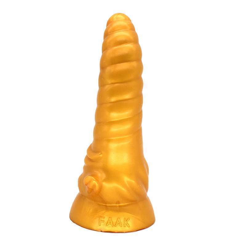 FAAK golden cow horn silicone imitation penis(F151)