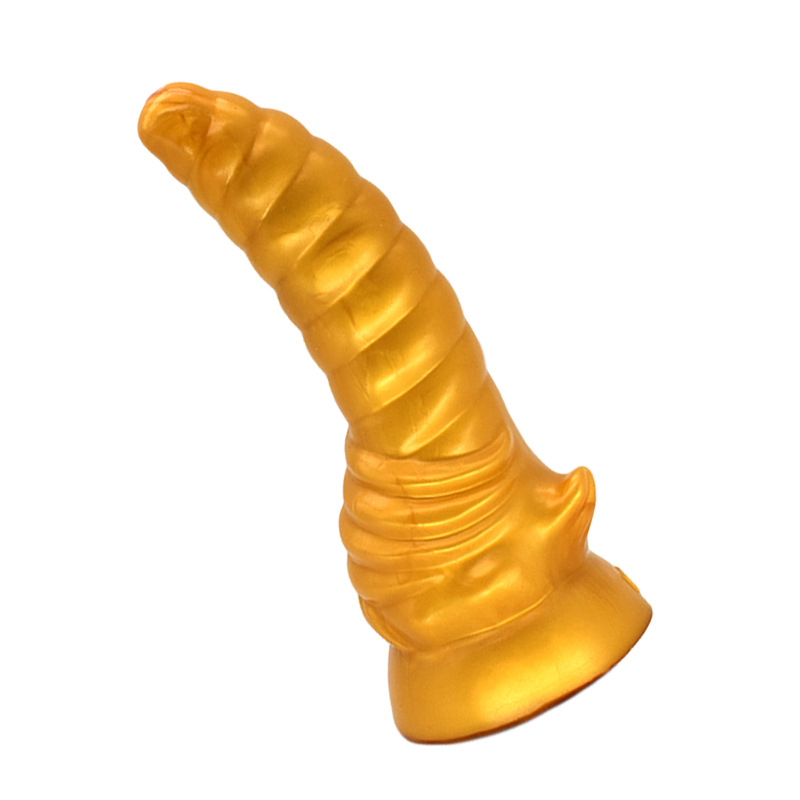 FAAK golden cow horn silicone imitation penis(F151)