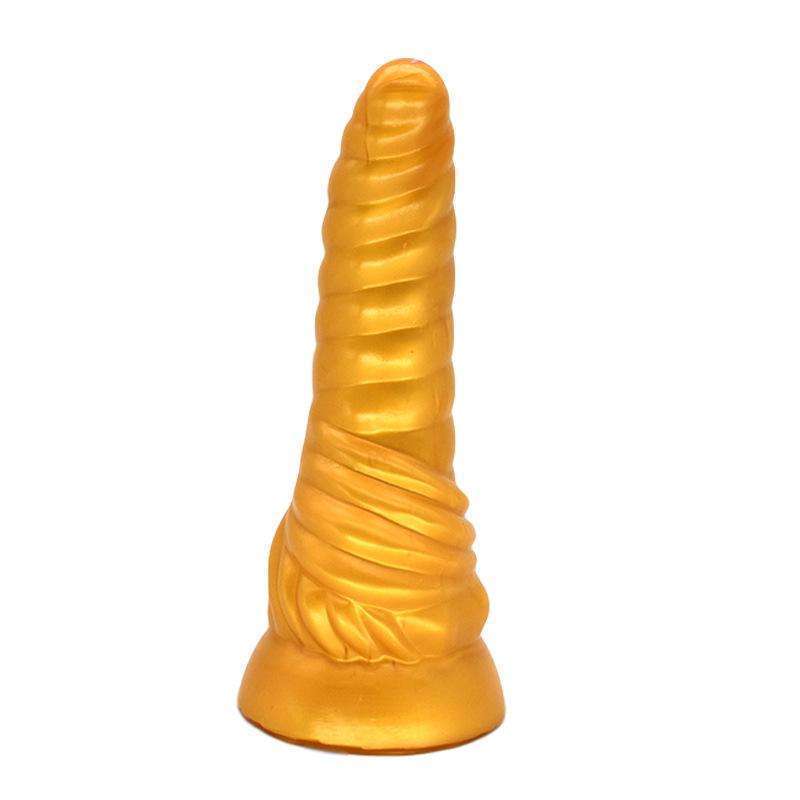 FAAK golden cow horn silicone imitation penis(F151)