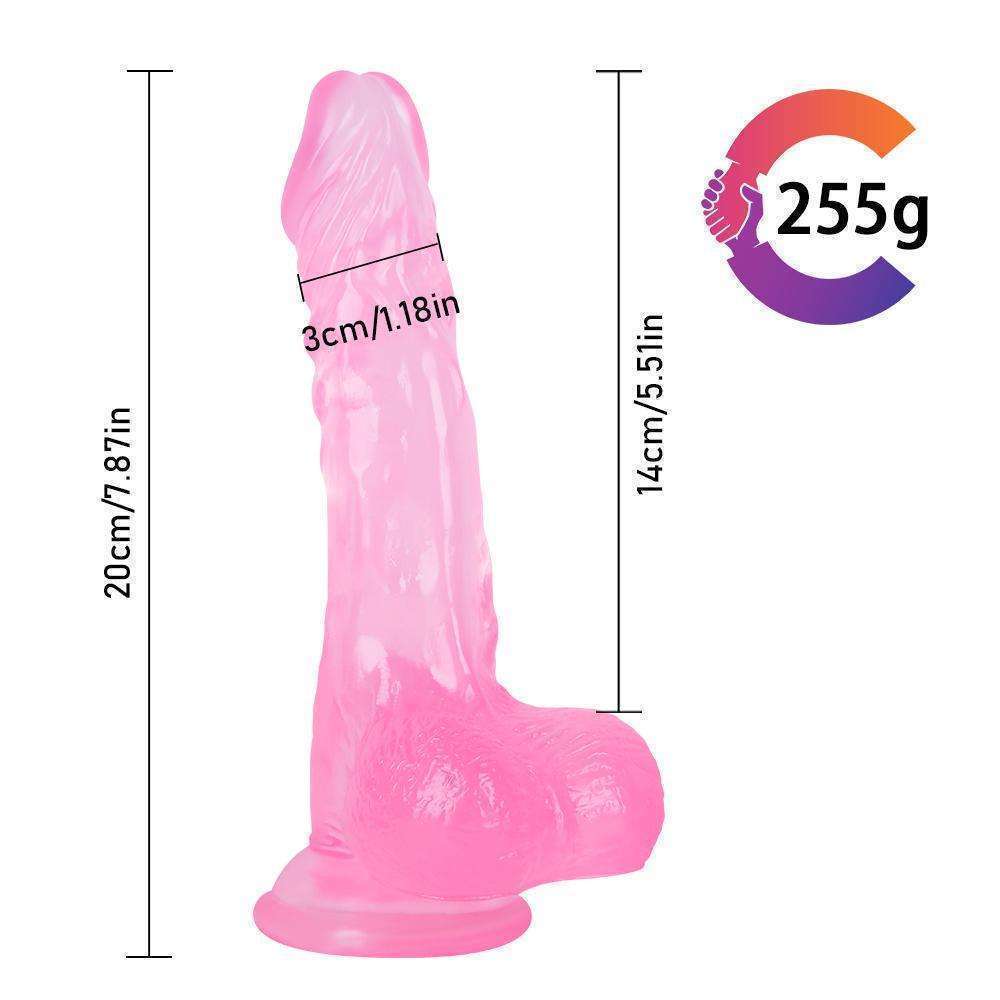 7 " inch  Purple crystal Clear Realistic Dildo (Roman Emperor)