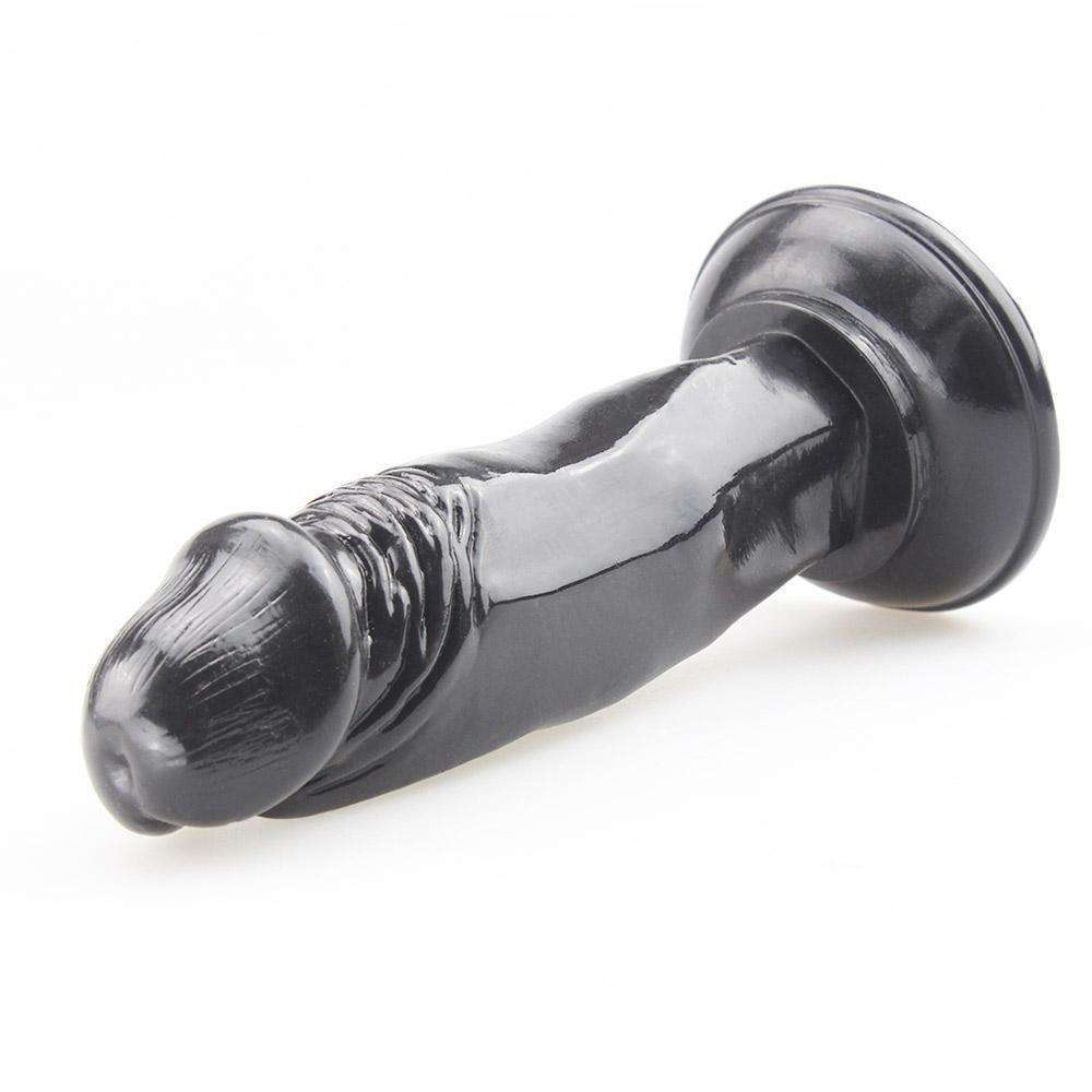 6.1 inch PVC Realistic dildo (black)