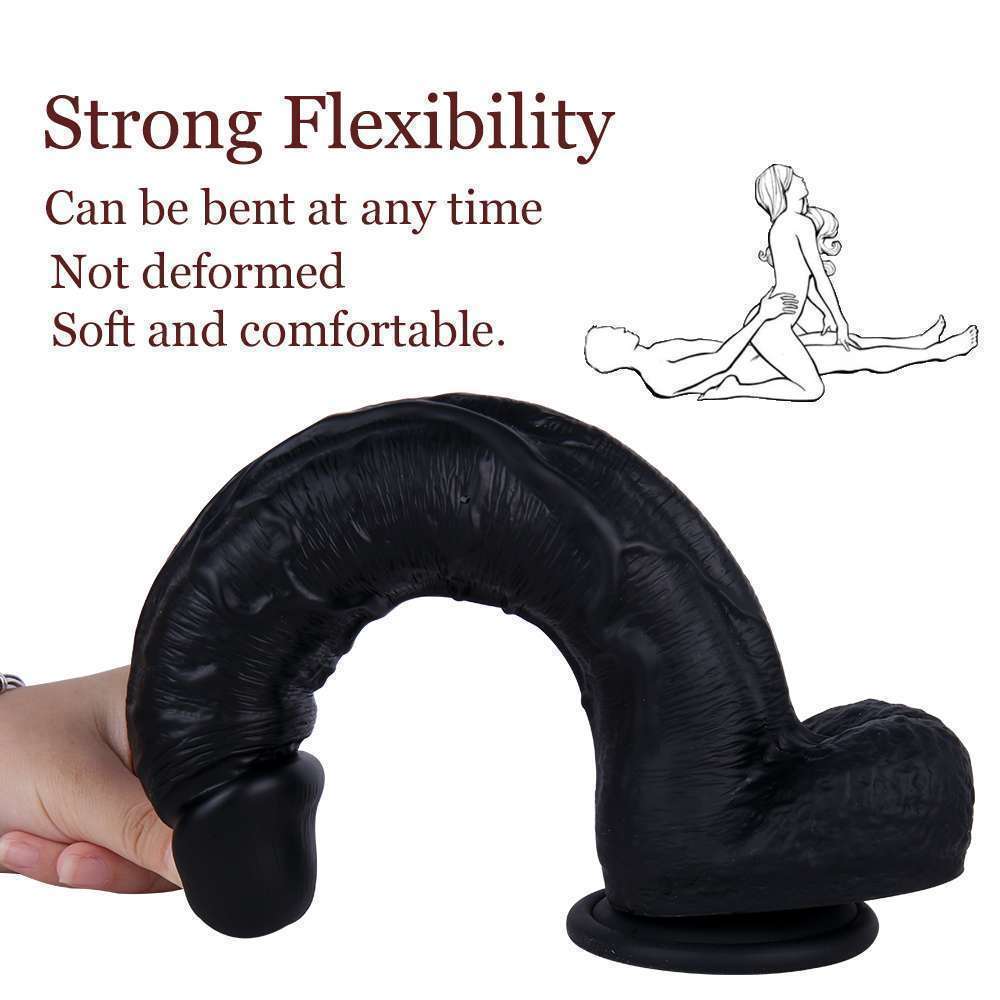 Double liquid silicone upturned dildo with sucker