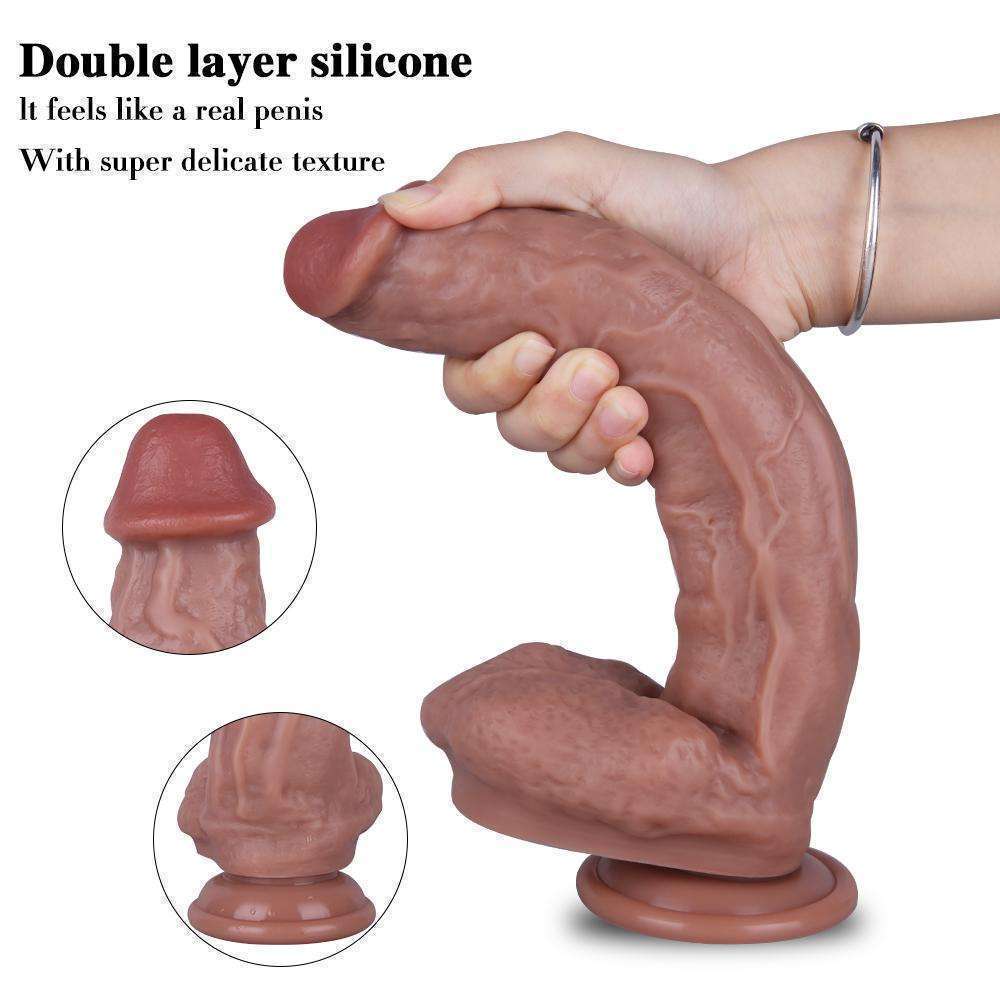 Double liquid silicone Realistic dildo with sucker (B79)