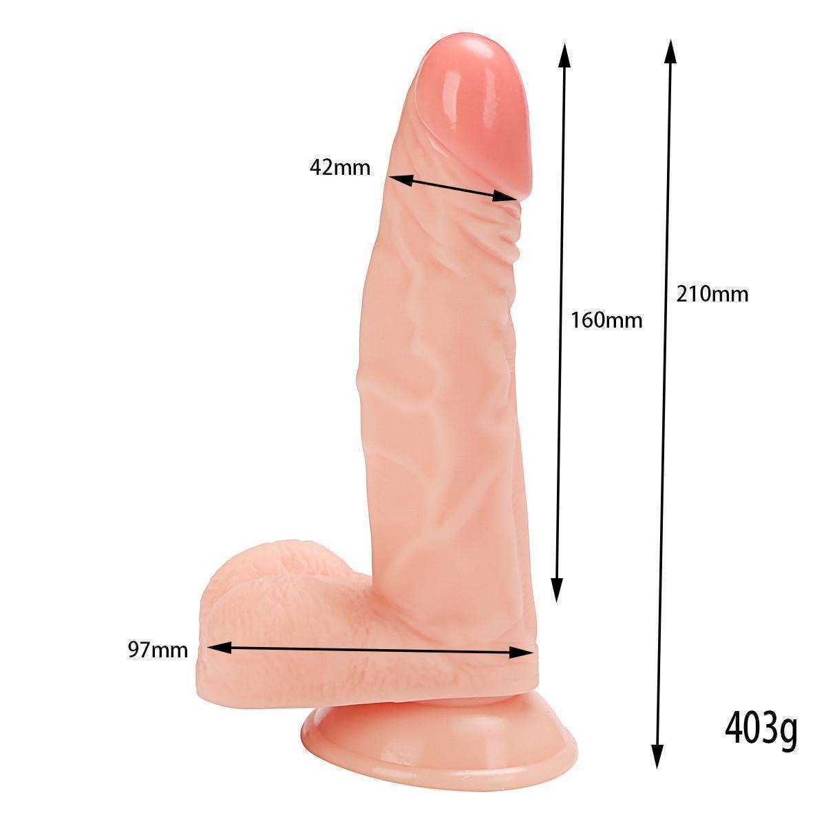 Simulated penis with suction cups, female sex toy dildo wl267