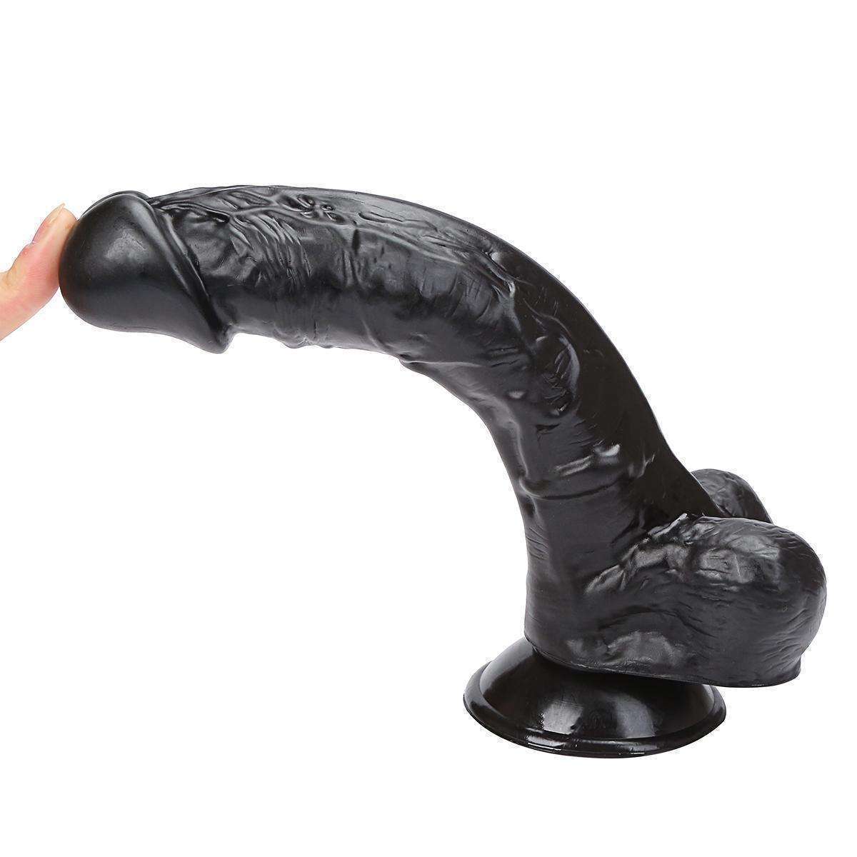 Hot selling black diamond thick imitation penis with suction cups, female masturbation adult product dildo wl205