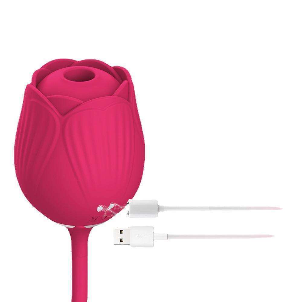 New Rose Telescopic Jump Egg Double Head Sucking Vibration Jump Egg Female Masturbation and Fun Products