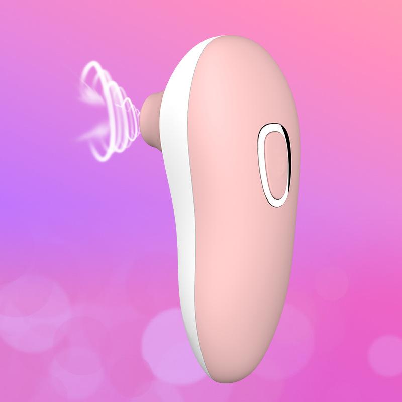 Breast sucking massage, vibrating clitoris stimulation, female silicone Masturbator (Baby pink)