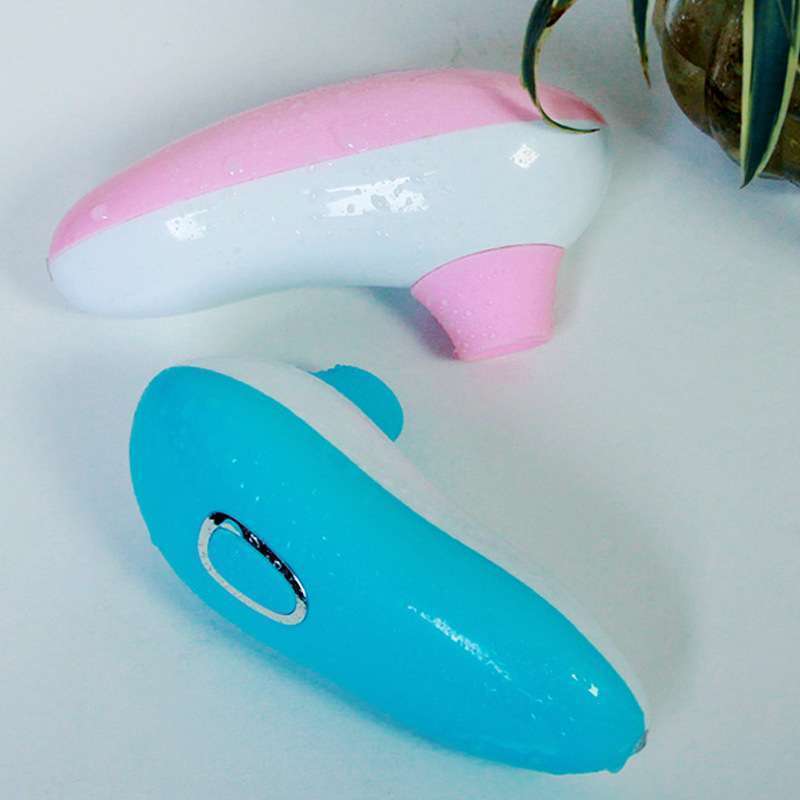 Breast sucking massage, vibrating clitoris stimulation, female silicone Masturbator (Baby pink)